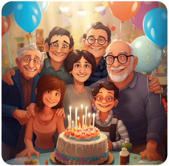 diseño de familia en 2d